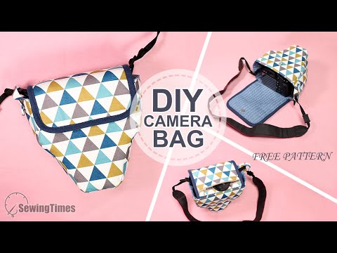 DIY <strong>CAMERA</strong> BAG | How to <strong>make</strong> a <strong>Camera</strong> Pouch PDF Pattern &amp;amp; Tutorial [sewingtimes]