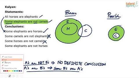 Some not Concept | Syllogism | Additional Example 54 | Reasoning Ability |TalentSprint Aptitude Prep