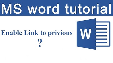 how to enable link to previous in word 2016