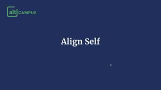 CSS Align Self Property in Flexbox
