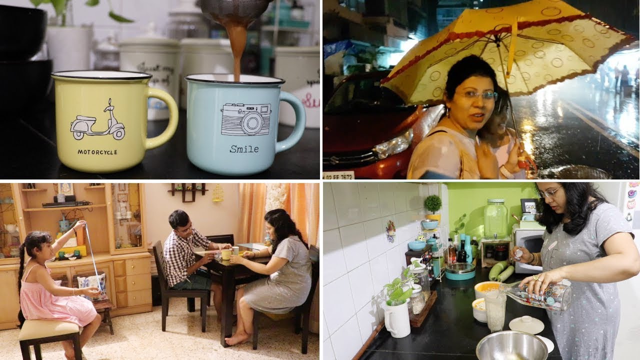 Never Like To Go To Market During Rain - But No Choice !! South Indian Dinner Routine | Maitreyee