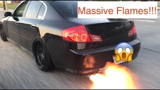Making My G35 Sedan Shoot Flames!! | Custom Exhaust