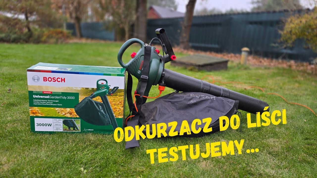 Odkurzacz, dmuchawa do liści. Bosch Garden Tidy 3000 czy to radzi sobie z liśćmi? Sprawdzamy.