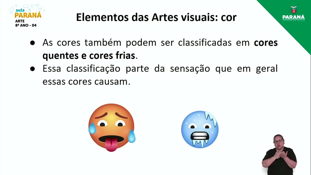 Aula de arte sobre cores - História e Arte