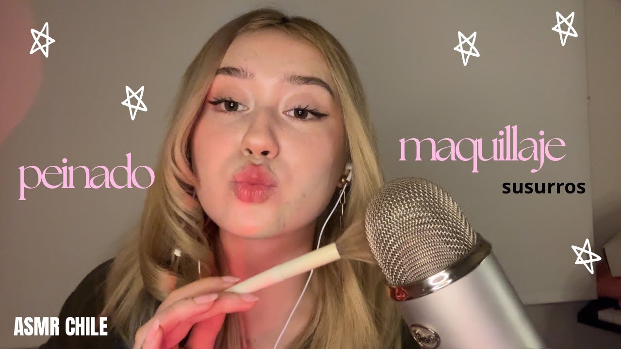 MAQUILLAJE Y PEINADO EN ASMR🤍✨