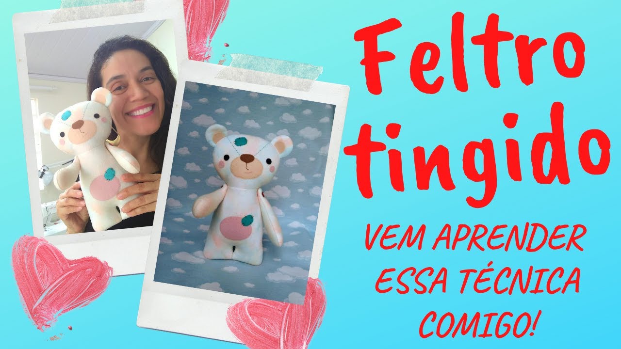 Tingindo o feltro e conseguindo efeitos lindos!