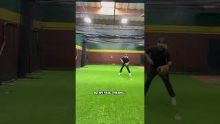 Ground Ball to Shortstop with a Play at Third Base #baseball #youthbaseball #infield #baseballcoach