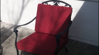 Unboxing: IPYNBAP outdoor chair cushion 24x24x4 burgundy $32