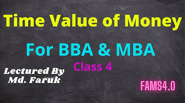 Time Value of money tutorial in bangla (Class No 4) for HSC & BBA অর্থের সময় মূল্য, PV Annuity