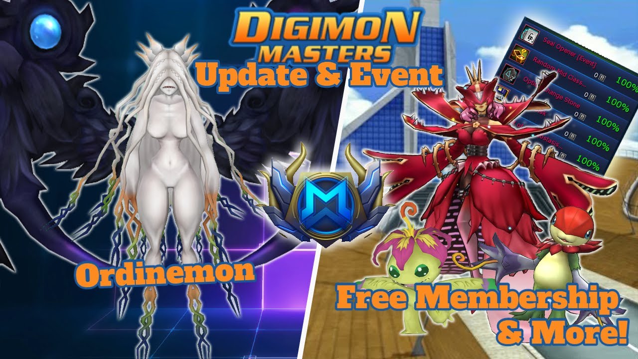 DMO Update & Events : Ordinemon Released - Free Membership & More! - Digimon Masters Online Update