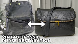 BEFORE & AFTER Leather FOSSIL Purse was FILTHY