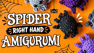 Cute Amigurumi Halloween Spider | Crochet With Me | Pattern + PDF | Right Hand