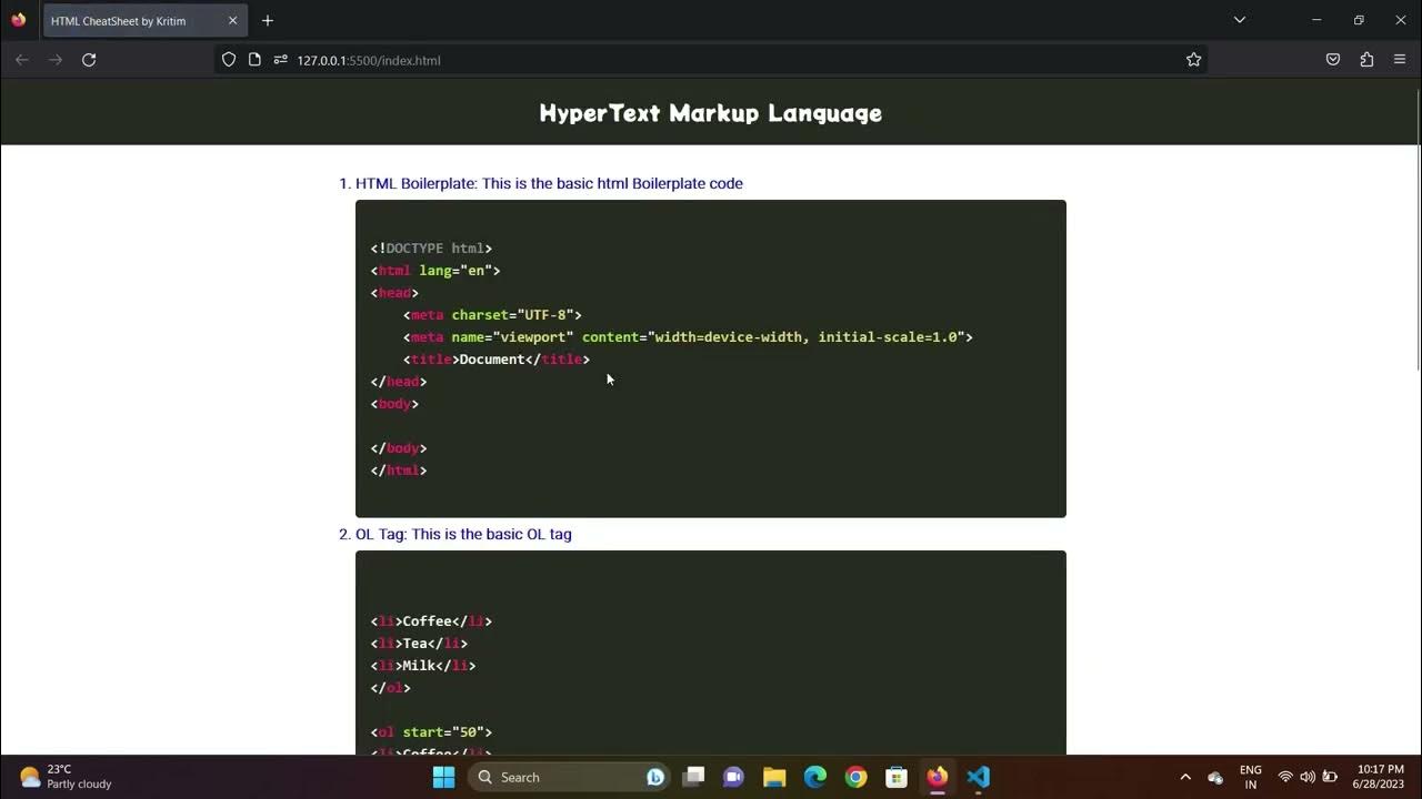 How to make a cheat sheet website using HTML & CSS? YouTube