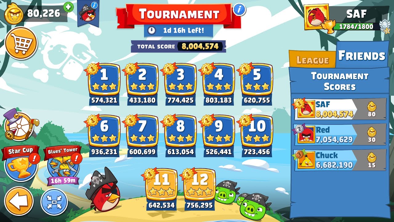 Angry Birds Friends. Tournament (26.07.2025). All levels 3 stars. Passage from Sergey Fetisov