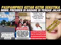 PASPAMPRES KETAR KETIR!! PARA WARGA BERHENTIKAN MOBIL JOKOWI DENGAN BERDIRI DI TENGAH JALAN