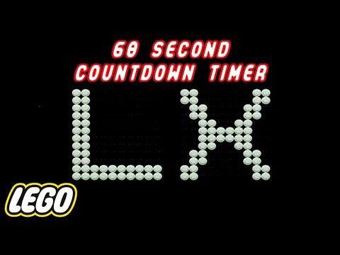 LEGO Roman Numbers 60 second Countdown Timer | LEGO Stop Motion || 8 Bit Pixel Art