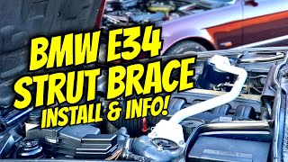 BMW E34 Ultra Racing Strut Brace And V8 Strut Brace Explained!