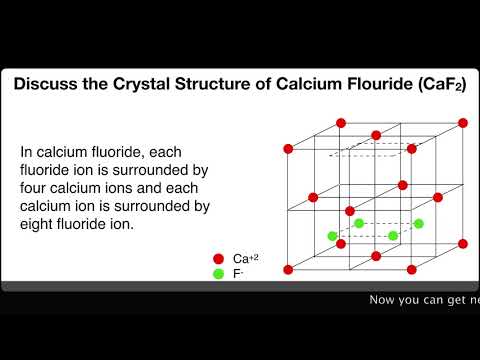 ಕ್ಯಾಲ್ಸಿಯಂ ಫ್ಲೋರೈಡ್ CaF2 ನ ಸ್ಫಟಿಕ ರಚನೆಯನ್ನು ಚರ್ಚಿಸಿ. | ಘನ ರಾಜ್ಯ | ಭೌತಿಕ ರಸಾಯನಶಾಸ್ತ್ರ