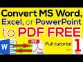 How to convert ms word excel or powerpoint to pdf free  aroundthealok