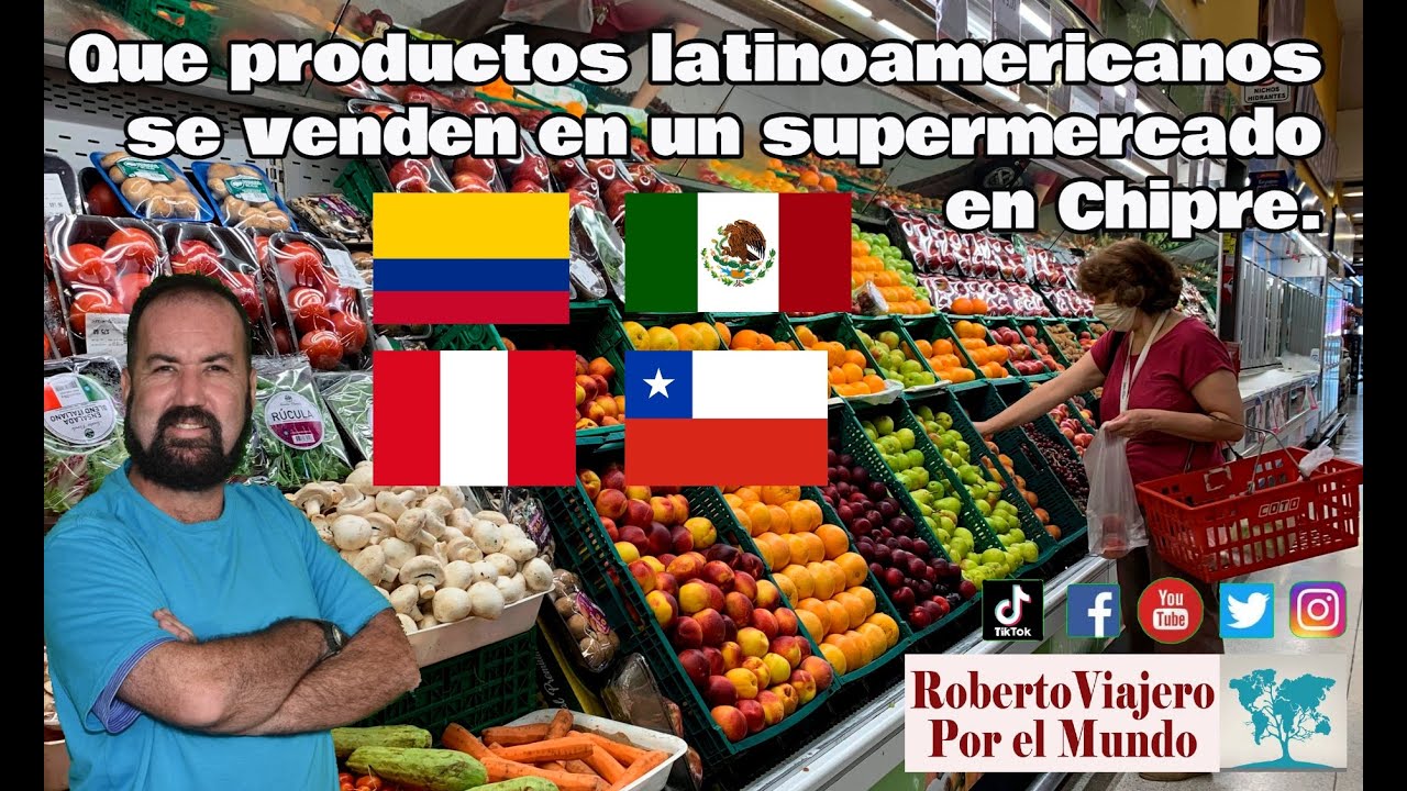 Que productos latinoamericanos se venden en un supermercado en Chipre.