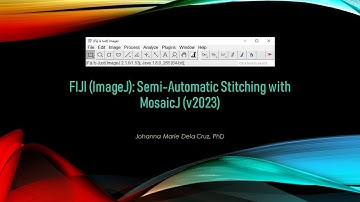 FIJI (ImageJ): Semi-Automatic Stitching with MosaicJ (2023 version)