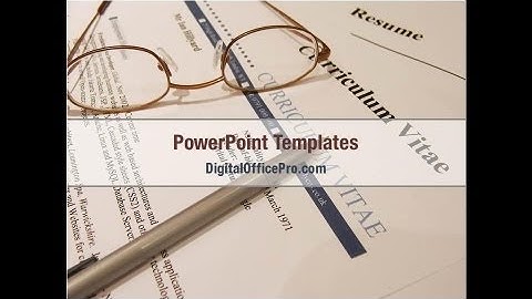 Curriculum Vitae PowerPoint Template Backgrounds - DigitalOfficePro #04954