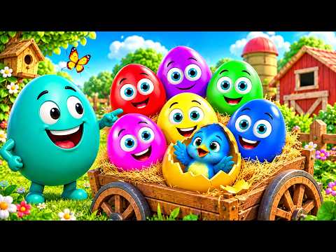 Learning Colors and Numbers Song | Colorful Eggs on the Farm | English Nursery Rhymes & Kids Songs