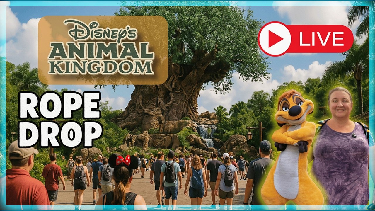 🔴 Disney World LIVE: Animal Kingdom Rope Drop | Safari, Everest & Pandora