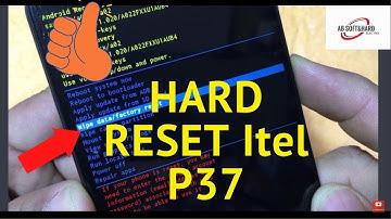 Hard reset Itel P37 remove pattern and password data factory reset