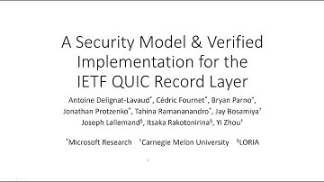 A Security Model and Fully Verified Implementation for the IETF QUIC Record Layer