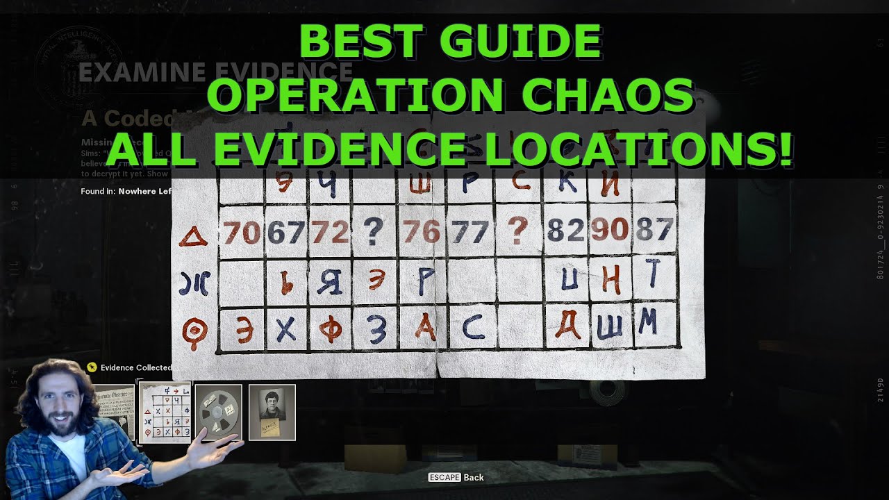 Call Of Duty Cold War Operation Chaos Evidence Locations Black Ops Guide How To Find Cod Youtube