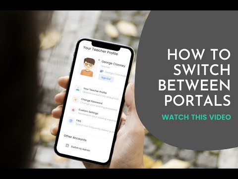 Switching between the administrator and teacher portals