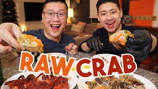 We ordered the BEST raw marinated crab from Korea  MUKBANG