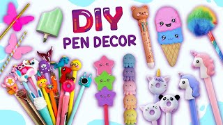 20 DIY PEN DECOR  PEN TOPPER IDEAS  EASY & CUTE CRAFTS FOR SCHOOL