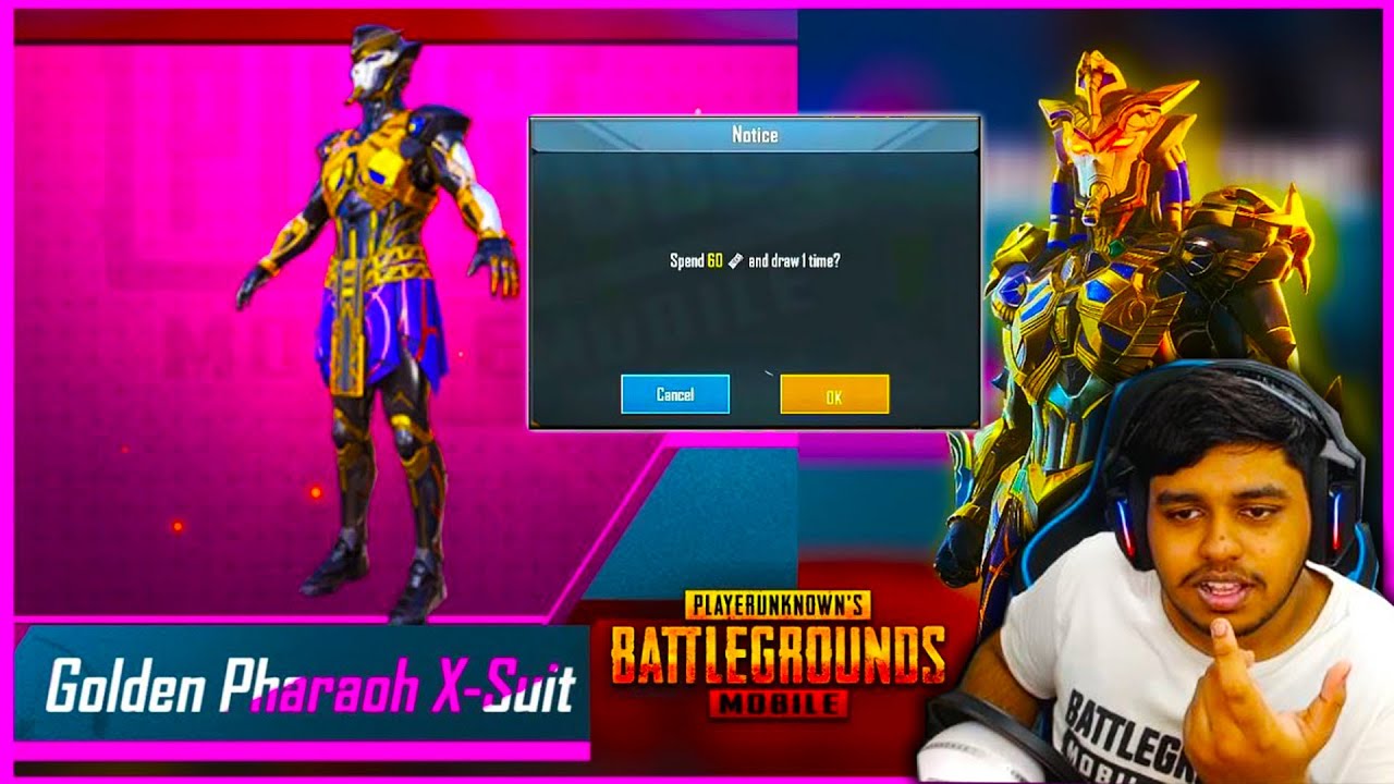 GOT PHARAOH X-Suit in 60 UC 1 Spin LUCKY CRATE Opening | BEST Moments in PUBG Mobile