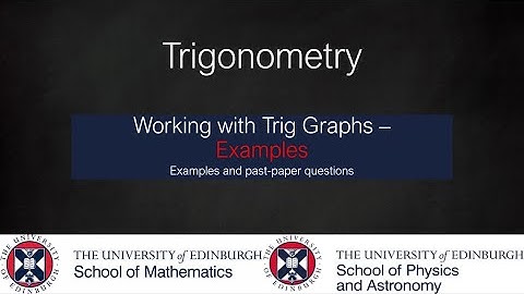 Nat 5 Maths | Working with Trig Graphs - Examples