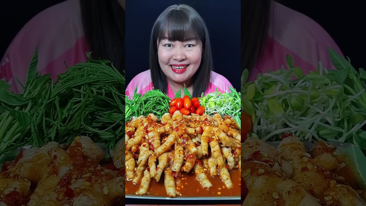 ตำตีนไก่เล็บมือนาง ตีนไก่แกะเองกรุบกรอบอร่อยสุดๆ @ตั้งใจกิน