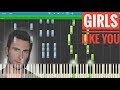 Maroon 5 - Girls Like You ft. Cardi B (PIANO TUTORIAL)