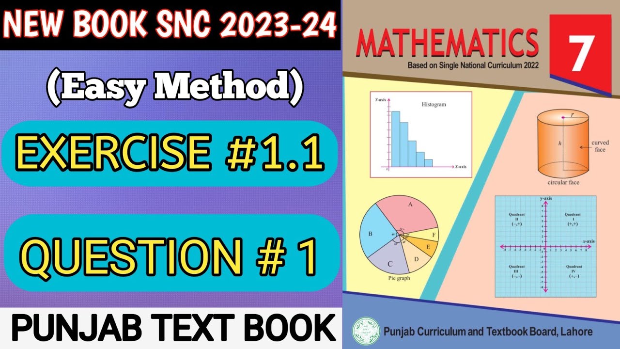 New Book Math Class 7th Exercise 1.1 Q1 7th Math New book based