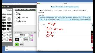 AA SL - Depreciation Financial Math Using TVM Solver