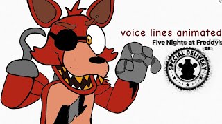 FNAF AR: foxy voice lines animated