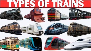 Trains Learn The Names Of Different Types Of Trains Train Vocabulary For Children