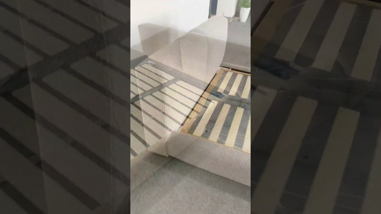 Amos Contemporary Rectangular Headboard Bed Frame | Velvet & Boucle Options, Customisable Design