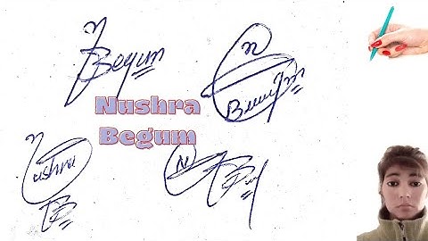 Nushra Begum English sign style#name signature with arooj