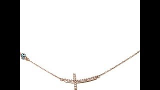 Rarities Zircon Evil Eye And Cross Necklace