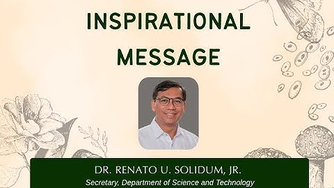 MNH@46 Inspirational Message: DOST Secretary Renato Solidum, Jr. and Usec. Leah Buendia