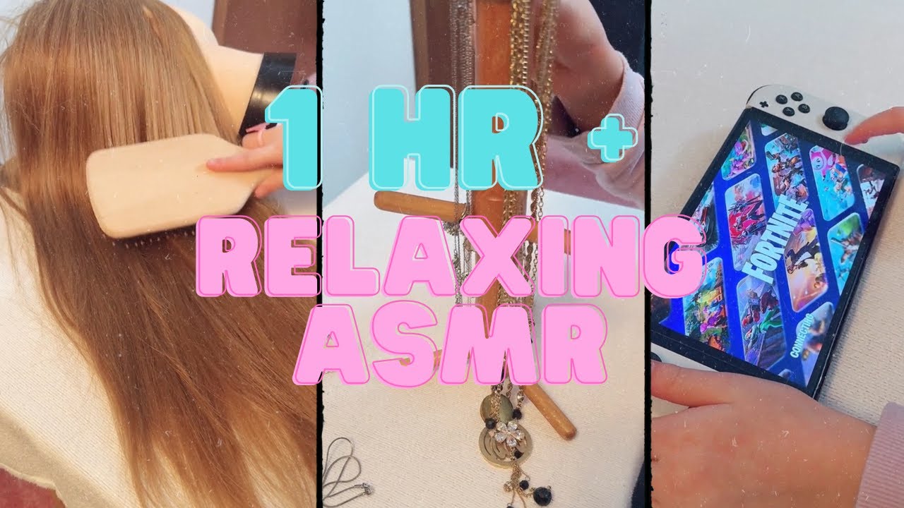 ASMR 1 hour + TikTok Live - Hair Brushing/Jewelry Organizing/ Fortnite (Whispering & Soft Spoken)