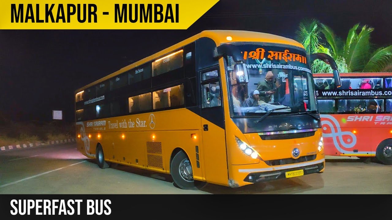 Malkapur to Mumbai 🚌 by Shri Sairam BharatBenz bus  | Samruddhi Expressway🛣️ | SuperFast Journey⚡