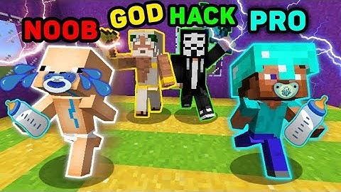 Minecraft - NOOB vs PRO vs HACKER vs GOD : SCARY BABY BATTLE CHALLENGE IN MINECRAFT! ANIMATION!