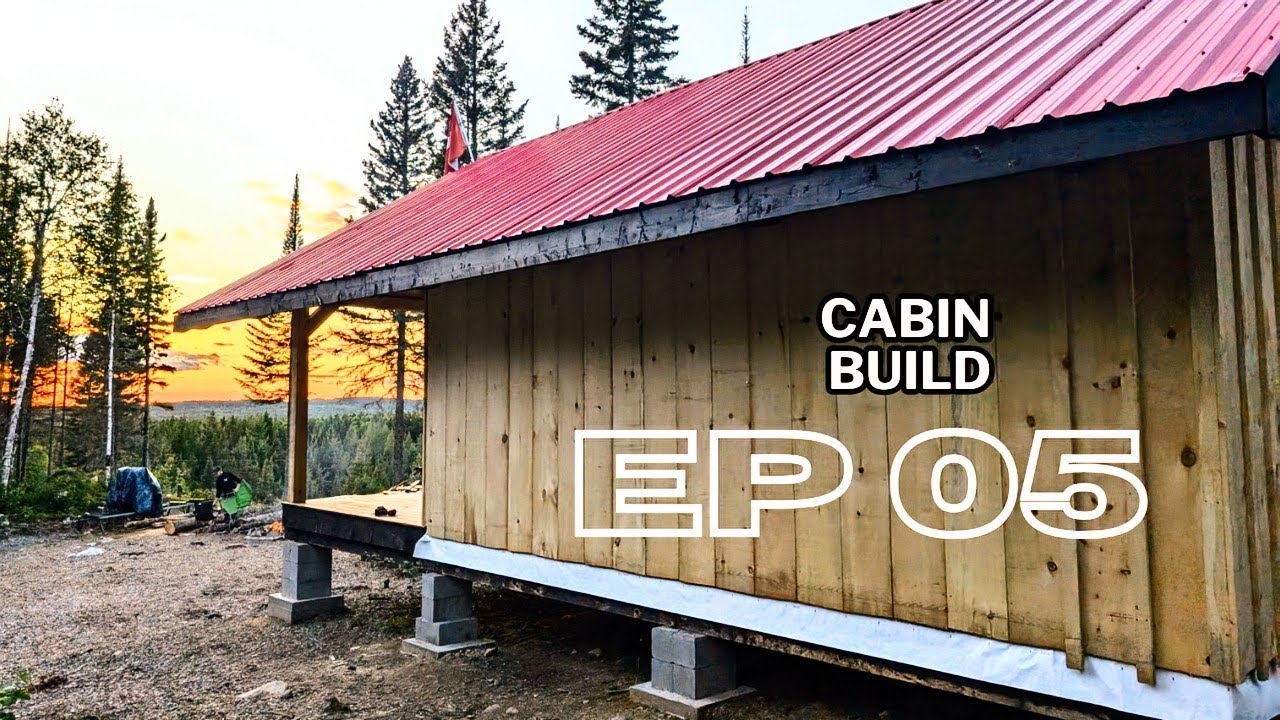 OFF GRID CABIN BUILD | EP 05 | Roof Rafters | Purlins - YouTube